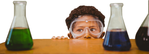Curious Child Discovering Chemistry on Transparent Background - Download Free Stock Videos Pikwizard.com