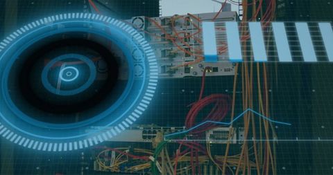digital network data analysis with holographic interface - Download Free Stock Images Pikwizard.com