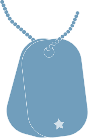 Transparent Blue Dog Tags Illustration with Star and Chain - Download Free Stock Videos Pikwizard.com
