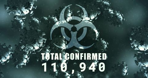 Coronavirus Statistics with Biohazard Symbol - Download Free Stock Images Pikwizard.com