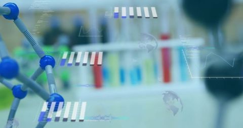 Digital interface with data analysis in scientific laboratory
