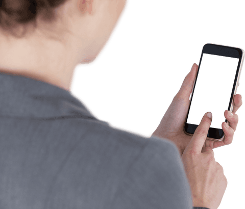 transparent background businesswoman using mobile phone - Download Free Stock Videos Pikwizard.com