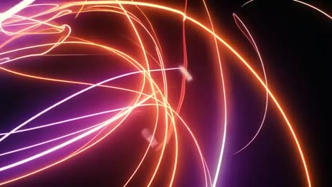 Dynamic Neon Arcs Creating a Futuristic Motion Vortex