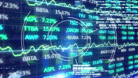 Dynamic Digital Stock Market Analysis Display