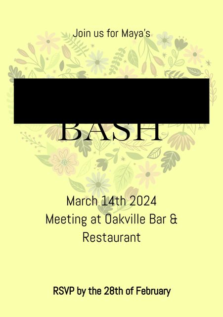 Floral Invitation Template for Spring Events and Garden Parties - Download Free Stock Videos Pikwizard.com