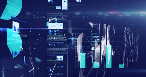 Abstract Data Processing and Digital Interface Elements - Download Free Stock Images Pikwizard.com