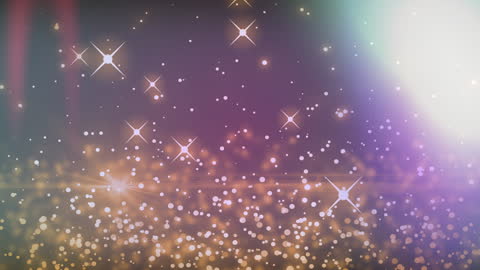 Glowing Lights Falling Over Dark Abstract Background