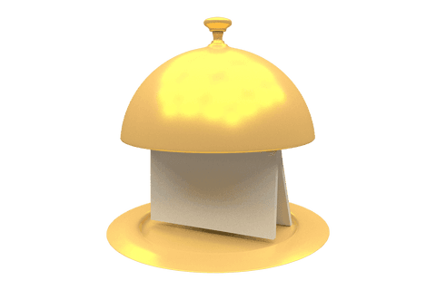 Transparent Gold Cloche with Card for Restaurant Concepts - Download Free Stock Videos Pikwizard.com