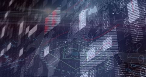 Floating 3D Financial Dashboard Showing Global Analytics, Currency Symbols and Trends