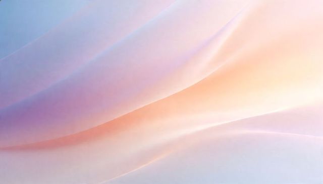 Soft Pastel Flowing Gradient Waves with Ribbon-Like Layers for Minimalist Wallpaper