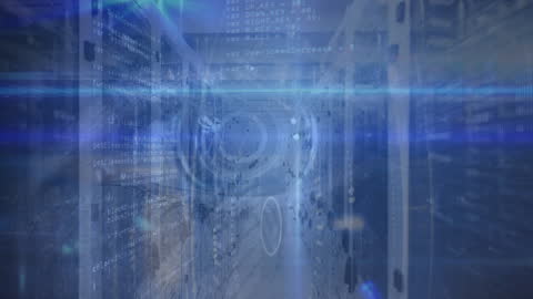 Digital Data Streams Encircling Server Environment