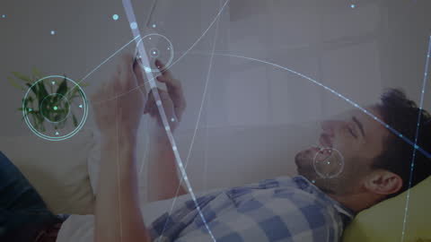 Man Enjoying Digital Connection on Tablet