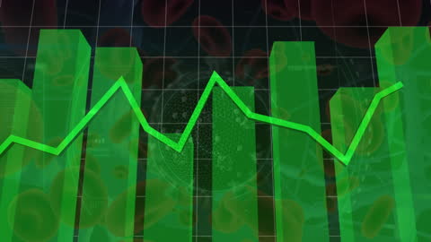 Financial Data Analysis with Rising Green Graph Arrows