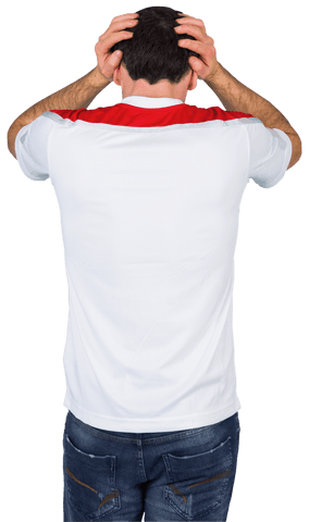 Transparent View of Disappointed Football Fan in White Attire - Download Free Stock Videos Pikwizard.com