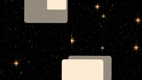 Floating Squares with Falling Snowflakes and Stars Effect