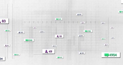 Minimalist analytics dashboard featuring floating metric badges and green chat count 4904