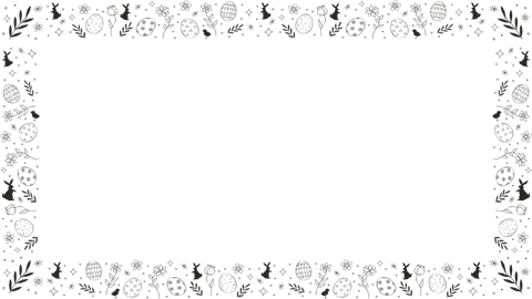 easter border decorative frame with eggs and rabbits on transparent background - Download Free Stock Videos Pikwizard.com