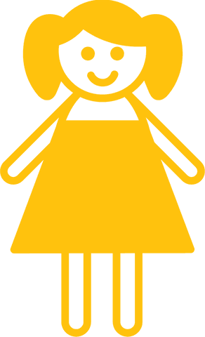 transparent yellow girl figure symbol for childhood themes - Download Free Stock Videos Pikwizard.com