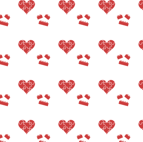 Red Hearts and Shapes Seamless Pattern on Transparent Background - Download Free Stock Videos Pikwizard.com