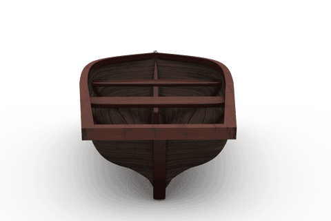Wooden Boat PNG Illustration on Transparent Background