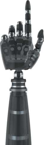 transparent robotic hand pointing up illustrating ai concept - Download Free Stock Videos Pikwizard.com