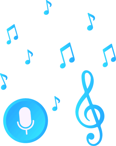 flat vector illustration of mic, music notes, and treble clef - Download Free Stock Videos Pikwizard.com