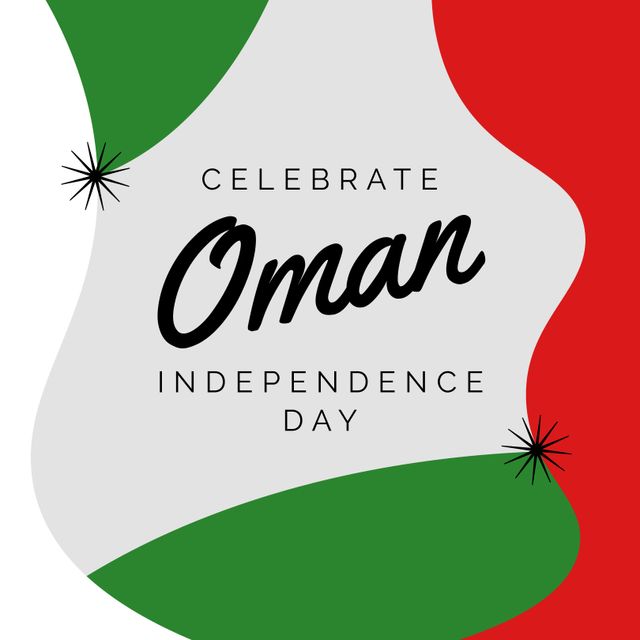 Celebrate Oman Independence Day with Flag and Text Design - Download Free Stock Templates Pikwizard.com