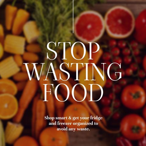 Stop Food Waste: Fresh Fruits and Vegetables Awareness - Download Free Stock Templates Pikwizard.com