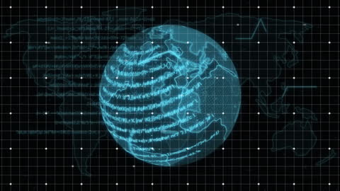 Digital Globe with Network Connectivity and Data Streams