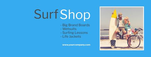 Surf Shop Advertisement Promoting Beach Lifestyle Products - Download Free Stock Templates Pikwizard.com