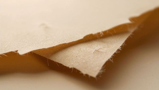 Handmade Paper Sheets with Frayed Fibers Macro Texture for Crafts and Stationery