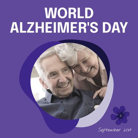 Senior Couple Smiling for World Alzheimer's Day Celebration