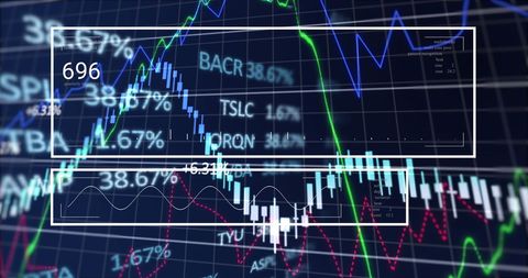Dynamic Financial Data Graphed Over Digital Grid - Download Free Stock Images Pikwizard.com