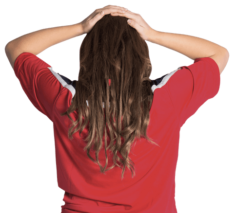 Transparent: Upset Football Fan in Red Jersey