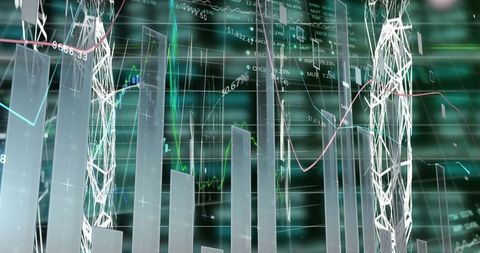 Abstract Digital Data Visualization with Chart Integrations - Download Free Stock Images Pikwizard.com