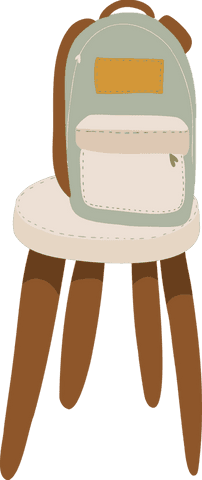 minimalist olive-green backpack on stool with transparent background - Download Free Stock Videos Pikwizard.com
