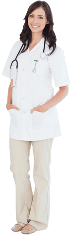 Transparent Confident Female Doctor Smiling with Stethoscope - Download Free Stock Videos Pikwizard.com