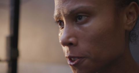 Determined Athletic Woman in Gym during Intense Cross Training