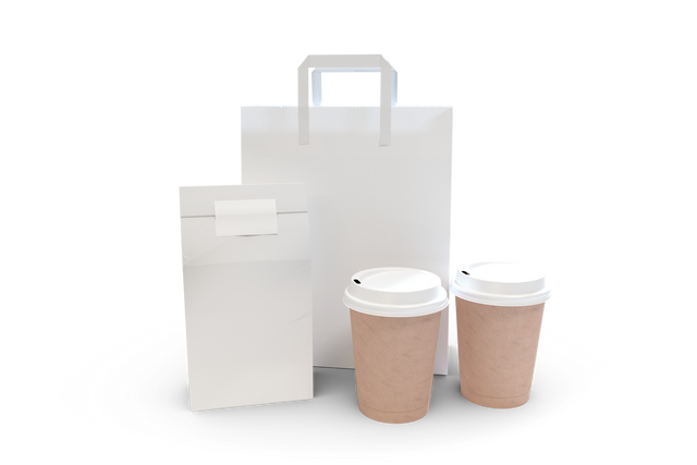 Transparent Background: Paper Bags and Takeaway Coffee Cups - Download Free Stock Videos Pikwizard.com