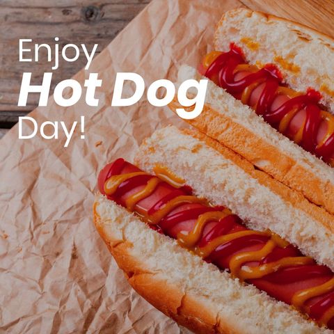 celebrate hot dog day with tasty snacks - Download Free Stock Templates Pikwizard.com