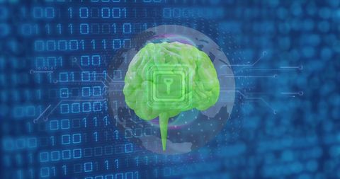 global artificial intelligence brain with digital data flow - Download Free Stock Images Pikwizard.com