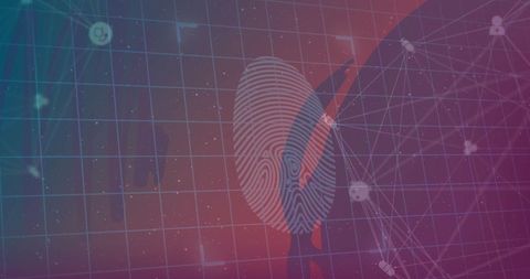 Digital Fingerprint Overlaying Global Network Connections - Download Free Stock Images Pikwizard.com