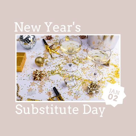 new year's substitute day celebration with decorations - Download Free Stock Templates Pikwizard.com