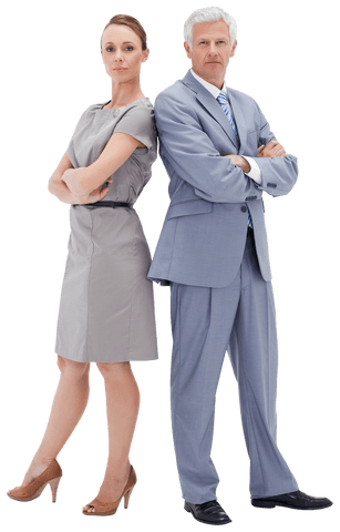 Confident Professionals Standing With Arms Crossed Transparent