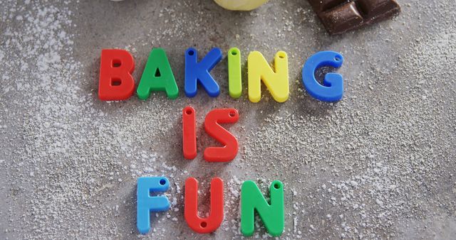 Colorful Baking Letters on Flour-Dusted Surface - Download Free Stock Images Pikwizard.com