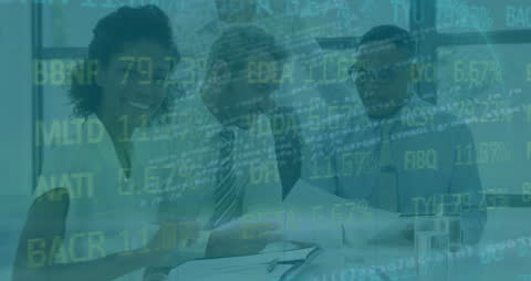 Business Meeting Over Financial Data Visualization