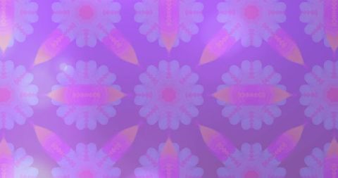 Kaleidoscopic pattern on pink gradient background