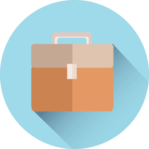 blue circle briefcase on transparent background for business design - Download Free Stock Videos Pikwizard.com
