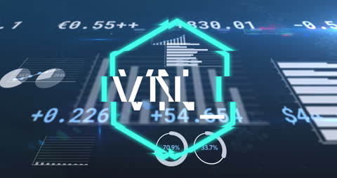 Digital Interface with NFT Text and Data Processing Visuals