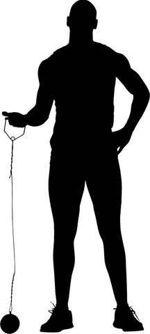 silhouette of male hammer throw athlete on transparent background - Download Free Stock Videos Pikwizard.com